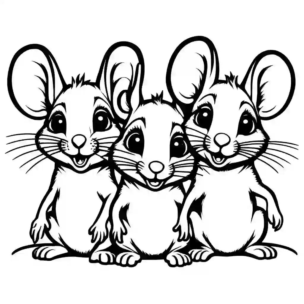 Three Blind Mice coloring pages